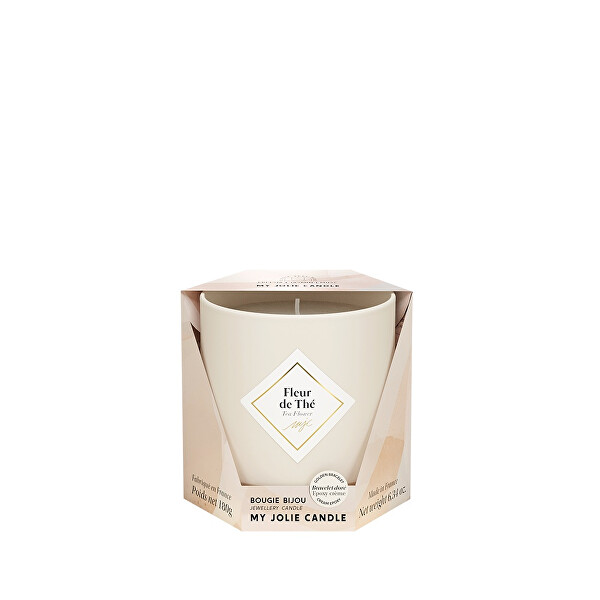 Candela profumata 36 ore con bracciale Beige Les Essentielles Fiore di tea tree 320326