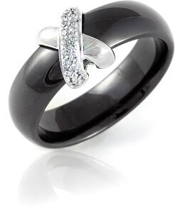 Černý keramický prsten QJRQY6157KL