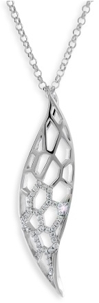 Elegantný náhrdelník zo striebra M41056 (retiazka, prívesok)