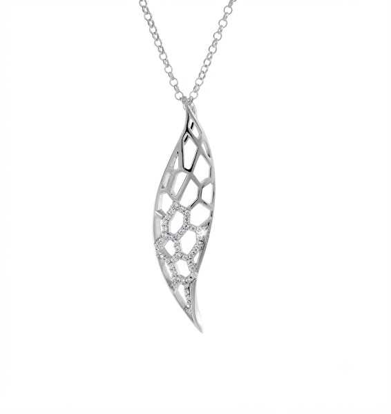 Elegantný náhrdelník zo striebra M41056 (retiazka, prívesok)