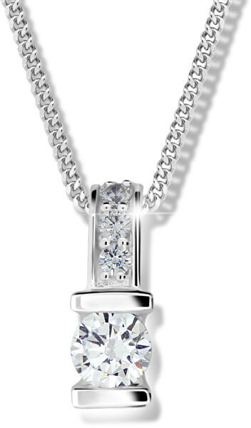 Stříbrný náhrdelník pro ženy M41094 (řetízek, přívěsek)