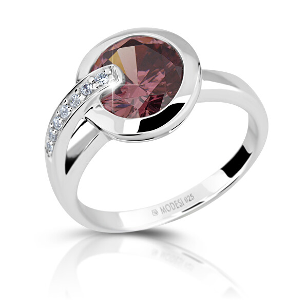 Bellissimo anello in argento con zirconi M11060