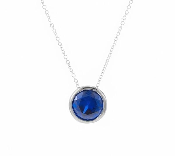 Stříbrný náhrdelník Dark Blue QJPY5039LW (řetízek, přívěsek)