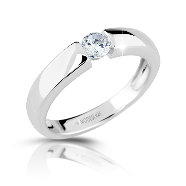 Stříbrný prsten s kubickým zirkonem M01211