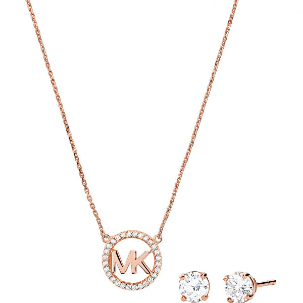Bronzová súprava strieborných šperkov MKC1260AN791 (náhrdelník, náušnice)