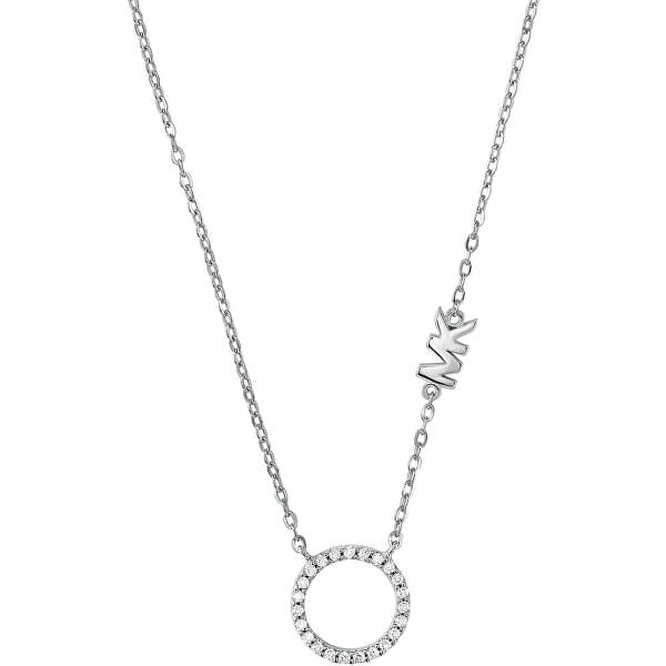 Elegáns ezüst nyaklánc cirkónium kövekkel MKC1458AN040