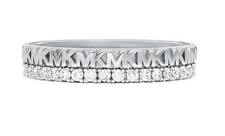 Elegante anello in argento con zirconi MKC1581AN040