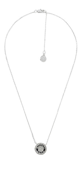 Stříbrná souprava šperků Logo Tape MKJ8328SET (náhrdelník, náušnice)