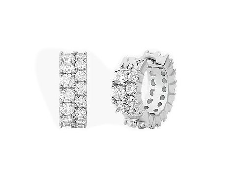 Kruhové náušnice s kubickými zirkony Premium MKJ8518040