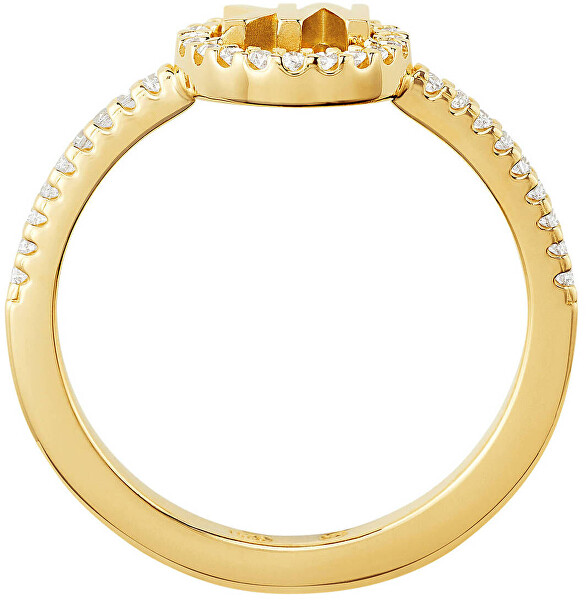 Inel de lux placat cu aur cu zirconii MKC1250AN710