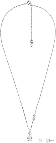Nádherná souprava šperků se zirkony MKC1261AN040 (náušnice, řetízek, přívěsek)