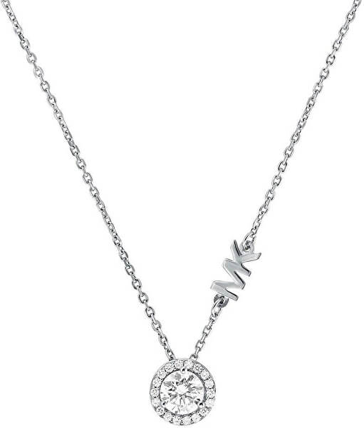 Něžný stříbrný náhrdelník se zirkony MKC1208AN040