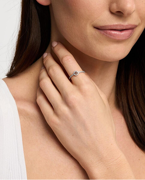 Okouzlující stříbrný prsten se zirkony Premium MKC1829040