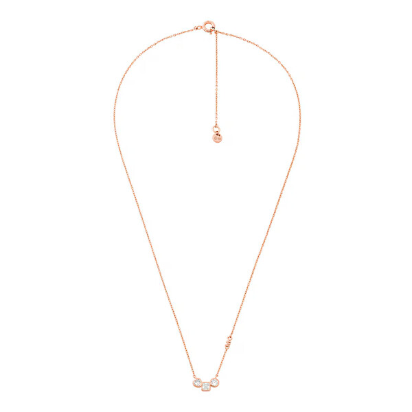 Pozlacená souprava stříbrných šperků MKC1766SET (náhrdelník, náušnice)