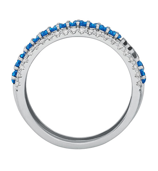Překrásný stříbrný prsten se zirkony MKC1637CE040