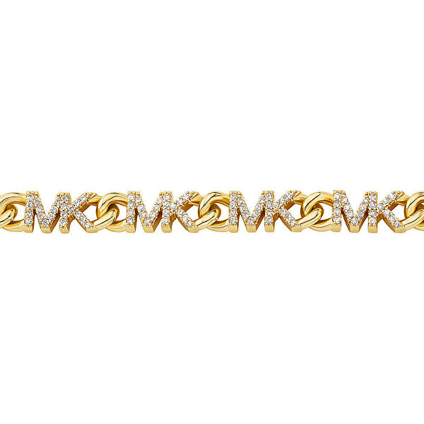 Slušivý pozlacený náhrdelník se zirkony Premium MKJ7959710