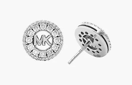 Blyštivé stříbrné náušnice s kubickými zirkony MKC1827040