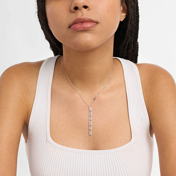 Luxusní stříbrný náhrdelník se zirkony Premium MKC1811040