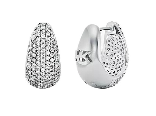 Třpytivé kruhové náušnice Teardrop Metallic Muse MKJ8580040