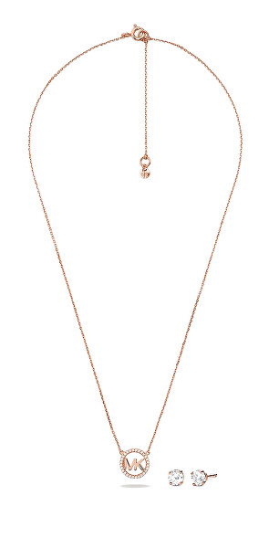 Parure di gioielli in argento placcati in oro MKC1260AN791 (collana, orecchini)
