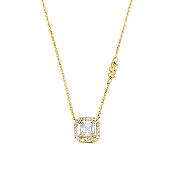 Elegantní pozlacený náhrdelník se zirkony MKC1843710