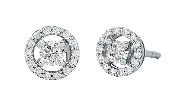 Elegantní stříbrné náušnice s čirými zirkony MKC1823040