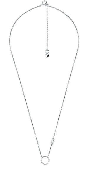 Elegantný strieborný náhrdelník so zirkónmi MKC1458AN040