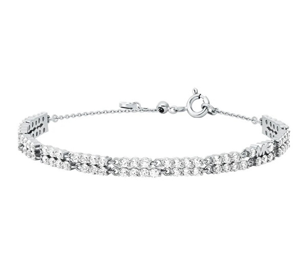 Nádherný stříbrný náramek se zirkony Premium MKC1812040