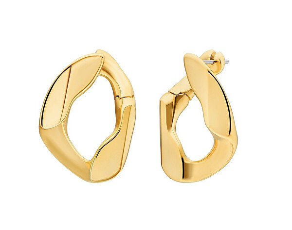 Originální pozlacené náušnice Statement Link MKJ842100710