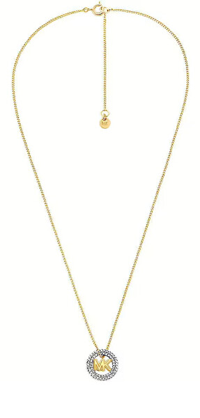 Pozlacený dámský náhrdelník s kubickými zirkony Premium MKJ8546931