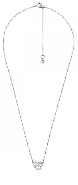 Romantický strieborný náhrdelník so zirkónmi MKC1244AN040