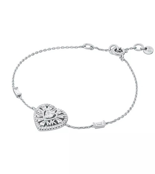 Romantický stříbrný náramek se zirkony Love Kors MKC1690CZ040