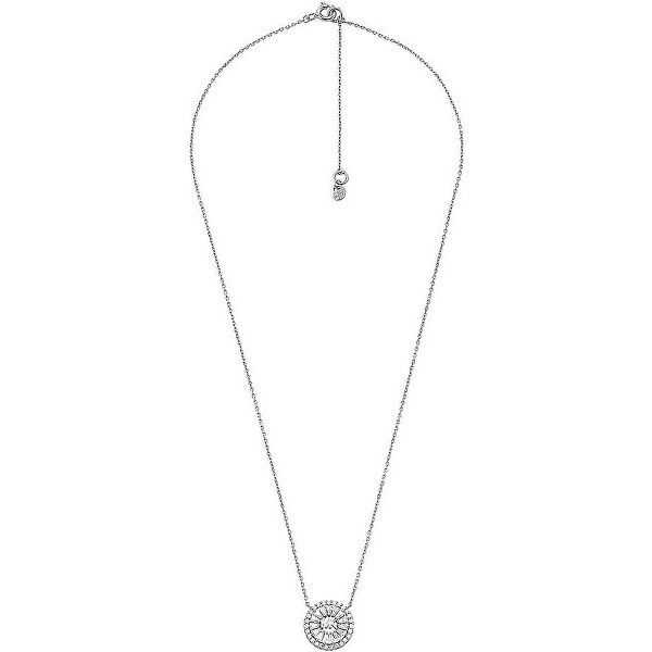 Slušivý stříbrný náhrdelník se zirkony MKC1634AN040
