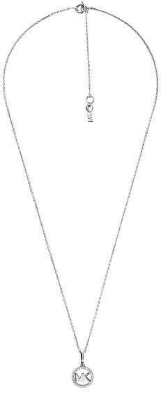 Strieborný náhrdelník s trblietavým príveskom MKC1108AN040 (retiazka, prívesok)