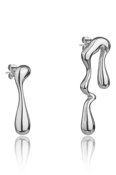 Asymetrické ocelové náušnice Averie Silver Earrings MCE24018S