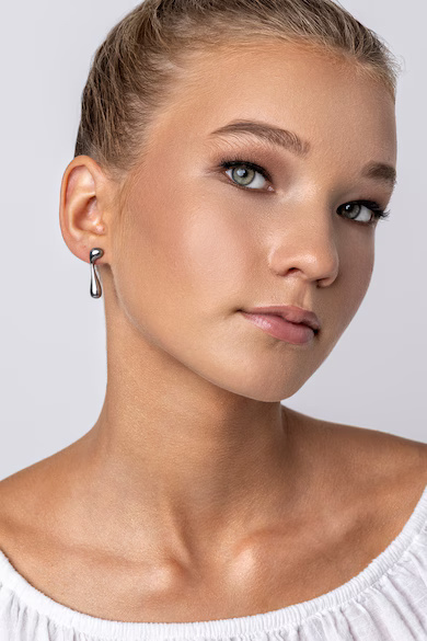 Asymetrické ocelové náušnice Averie Silver Earrings MCE24018S