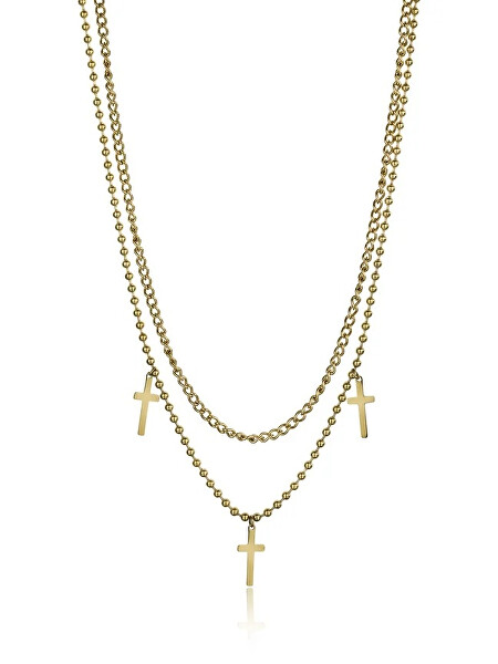 Dvojitý pozlacený náhrdelník Brooke Gold Necklace MCN23106G