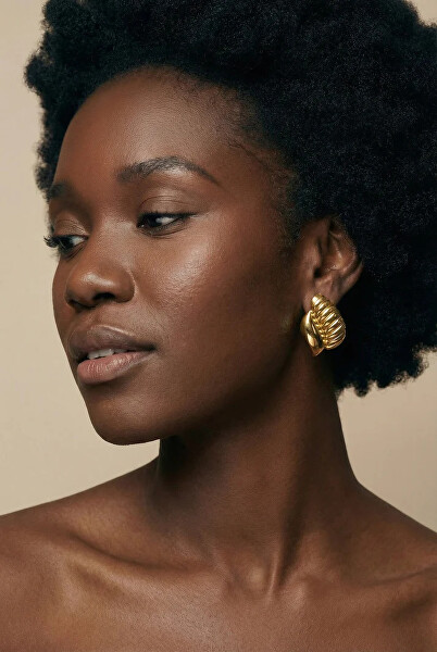 Elegantní pozlacené náušnice Bond Earrings MCE260681G