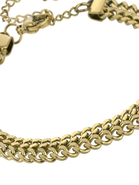 Elegantní pozlacený náramek z oceli MCB24027G