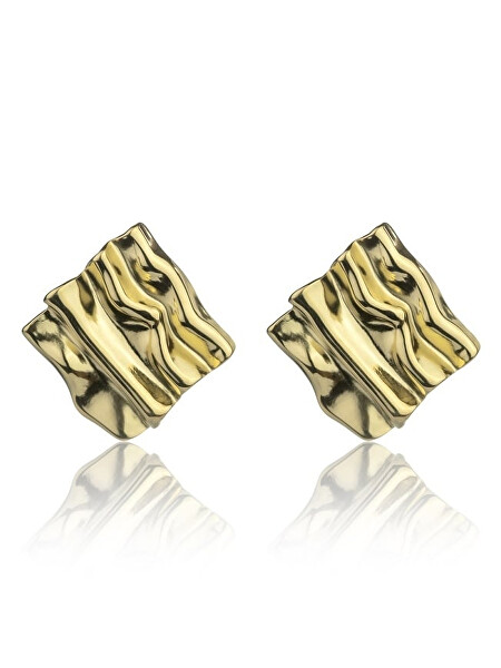 Fashion pozlacené náušnice z oceli MCE24015G