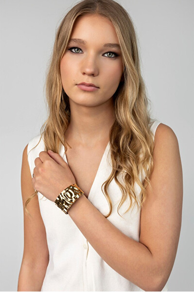 Masivní otevřený náramek Gleam Gold MCB250337G