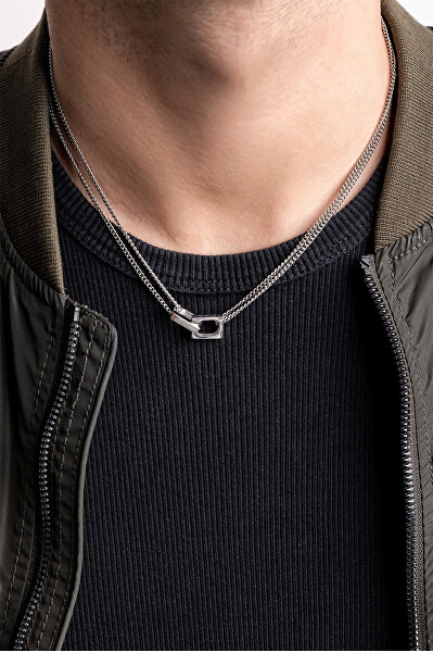 Moderní dvojitý náhrdelník pro muže MCGN5056S