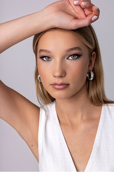 Moderní ocelové kruhy Celeste Silver Earrings MCE250192S