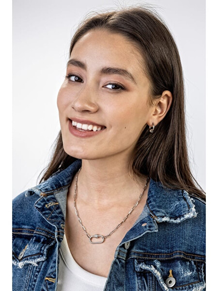 Originální ocelový náhrdelník Hailey Silver Necklace MCN23016S