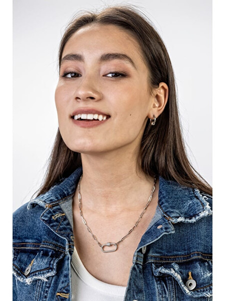 Originální ocelový náhrdelník Hailey Silver Necklace MCN23016S