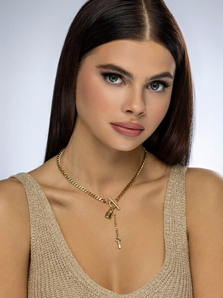 Original vergoldete Halskette Octavia Grey Necklace MCN23111G