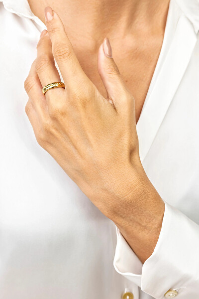 Otvorený pozlátený prsteň Oaklynn Gold Ring MCJ.R1024