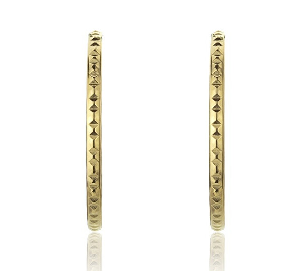 Pozlacené kruhové náušnice Addison Gold Earrings MCE23017G