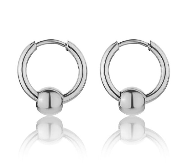 Ocelové kruhové náušnice Everly Silver Earrings MCE23023S