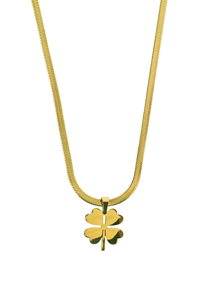 Colier placat cu aur cu trifoi Aurevia Gold MCN260812G